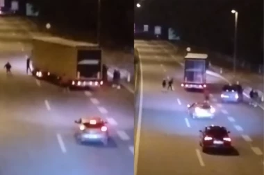 OPŠTA MAKLJAŽA USRED NOĆI KOD NOVOG SADA! Haos nasred auto-puta! (VIDEO)