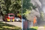 DRAMA U NOVOM SADU: Gori garaža na Detelinari, vatrogasci na terenu! (VIDEO)