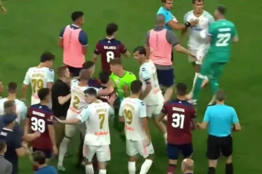 SEVALE PESNICE NA SVE STRANE! Žestoka TUČA ekipa na turniru gde učestvuje i Crvena zvezda! (VIDEO)