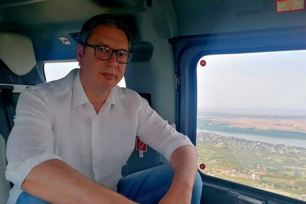 "NA PUTU ZA ŽAGUBICU" Predsednik Vučić se oglasio iz helikoptera! (FOTO)