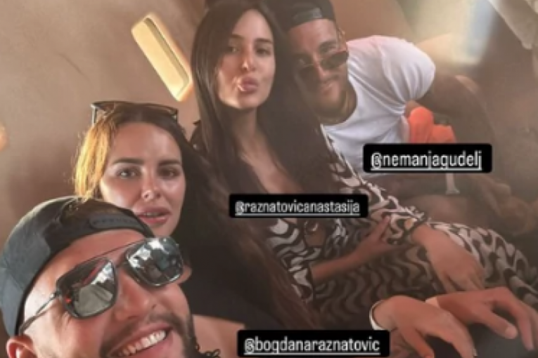 Anastasija Ražnatović, Veljko, Bogdana i Nemanja Gudelj