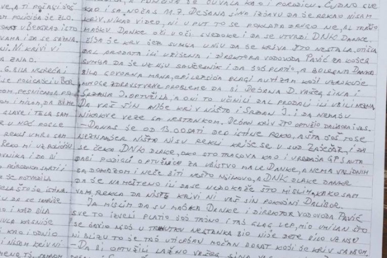 Pismo koje nam je pokazao Dragijević!