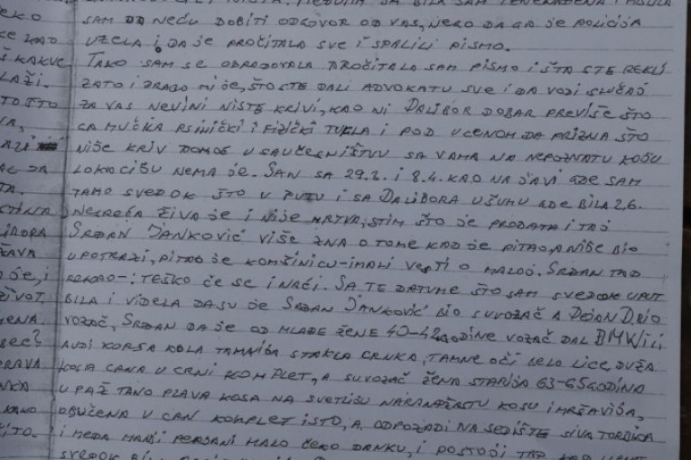 Pismo koje nam je pokazao Dragijević!