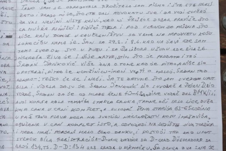 Pismo koje nam je pokazao Dragijević!