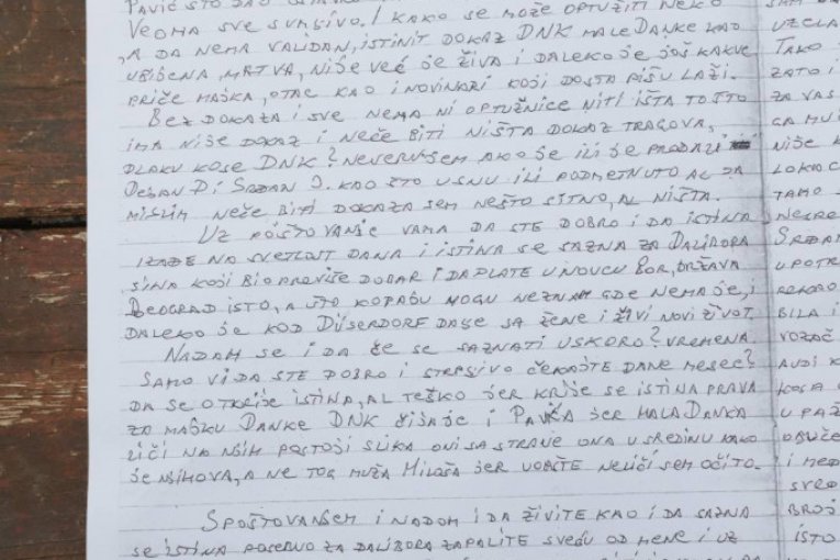 Pismo koje nam je pokazao Dragijević!