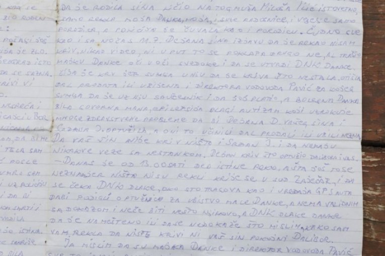 Pismo koje nam je pokazao Dragijević!