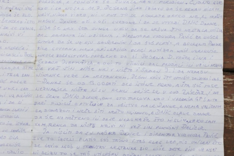 Pismo koje nam je pokazao Dragijević!