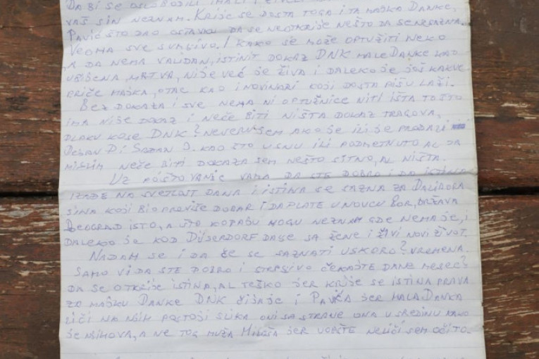 Pismo koje nam je pokazao Dragijević!