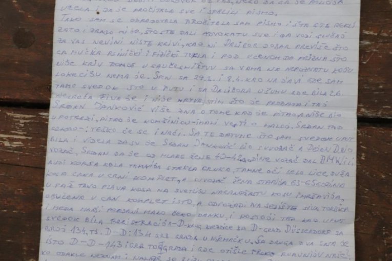 Pismo koje nam je pokazao Dragijević!