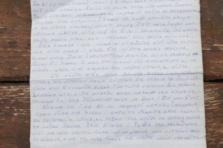 Pismo koje nam je pokazao Dragijević!