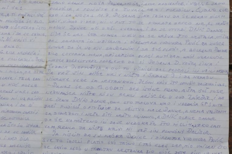 Pismo koje nam je pokazao Dragijević!