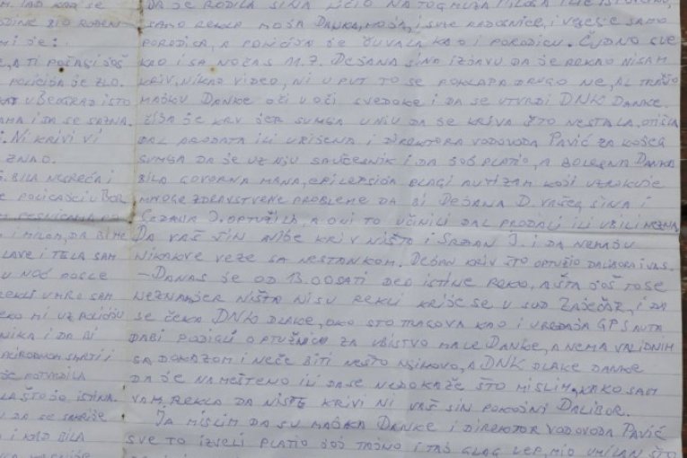 Pismo koje nam je pokazao Dragijević!