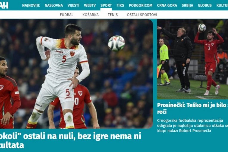 Mediji u Crnoj Gori osuli paljbu na Roberta Prosinečkog