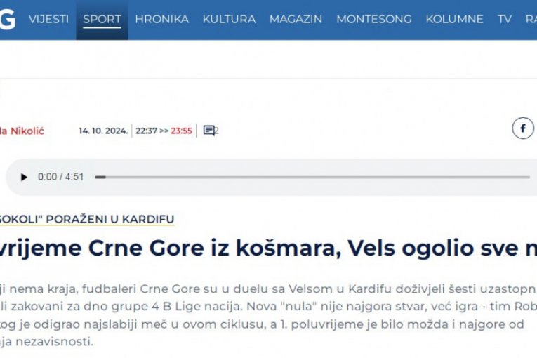 Mediji u Crnoj Gori osuli paljbu na Roberta Prosinečkog