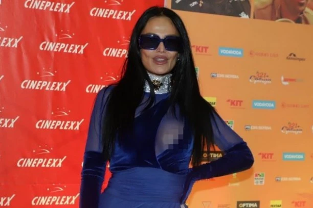 INDI SEVNULA BRADAVICA NA CRVENOM TEPIHU: Doživela peh na premijeri filma "Prva klasa - Pun gas" (GALERIJA)