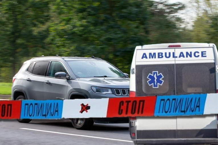 PRETICAO KOLONU DŽIPOM, IZBEGAO DA SE ZAKUCA U DRVO, ALI ZAVRŠIO NA OGRADI! Očevidac opisao stravičnu scenu posle udesa u Žablju: Izašli su iz kola NASMEJANI! (FOTO)