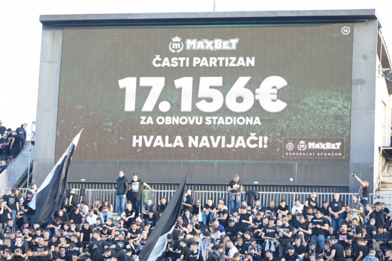 MaxBet časti Partizan - 17.156 evra za obnovu stadiona