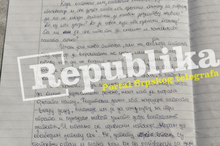 Rad ubijene devojke Kristine Panić