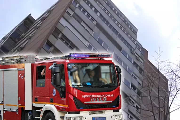 BEBA EVAKUISANA IZ ZGRADE! Požar buknuo u podrumu, 10 vatrogasaca gasilo stihiju!