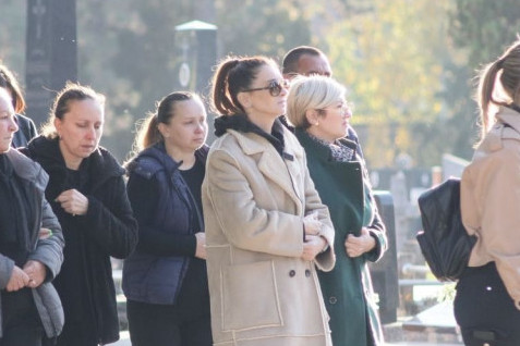 Natalija Ibraimov na sahrani Anđele Ruman