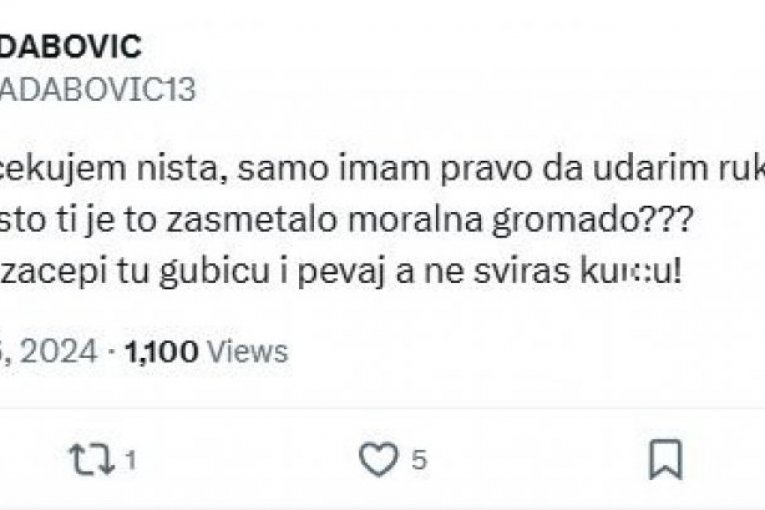 Sara Jo i Milica Dabović svađa twitter X iks