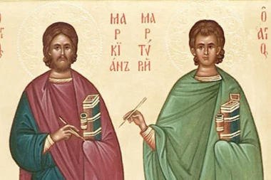 NA NJIHOVIM ČUDOTVORNIM MOŠTIMA SVETI JOVAN ZLATOUSTI JE PODIGAO CRKVU! Sutra slavimo Svete mučenike Markijana i Martirija