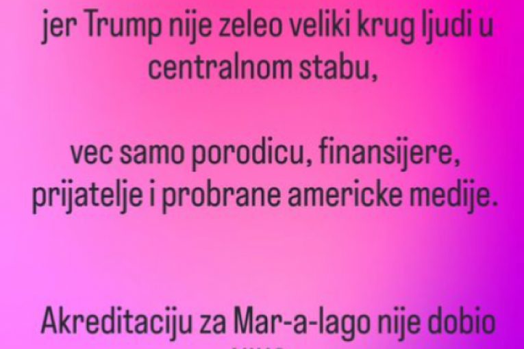 Saopštenje Jovane Jeremić