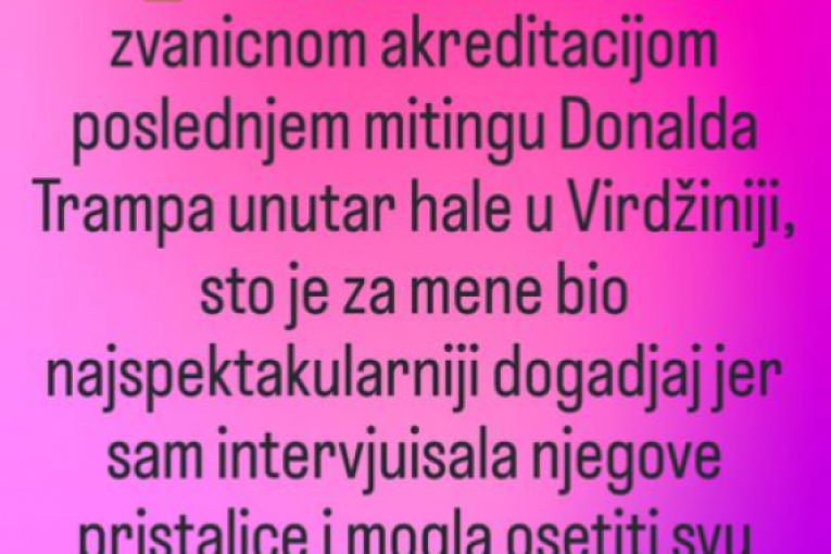 Saopštenje Jovane Jeremić