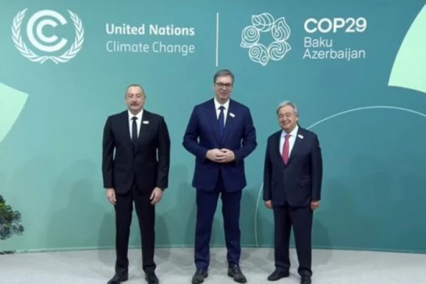 ŽIVIMO U VREMENIMA VELIKIH IZAZOVA! Predsednik Vučić pred početak Samita COP29 sa Hristodulidisom, Ramom i Cvijanović (FOTO)