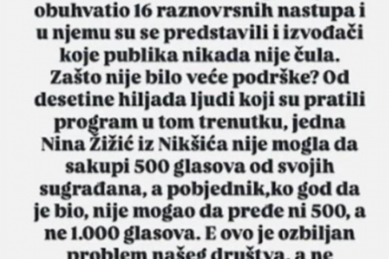 Oglašavanje Vladane Vučinić