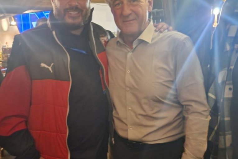Branislav Borojević, predsednik crveno-belih sa kolegom iz Levskog