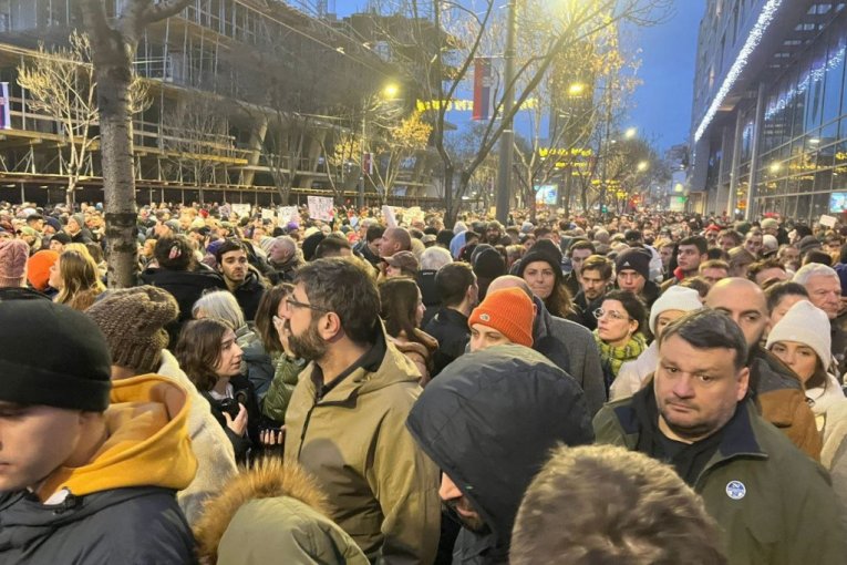 Radomir Lazović na protestima