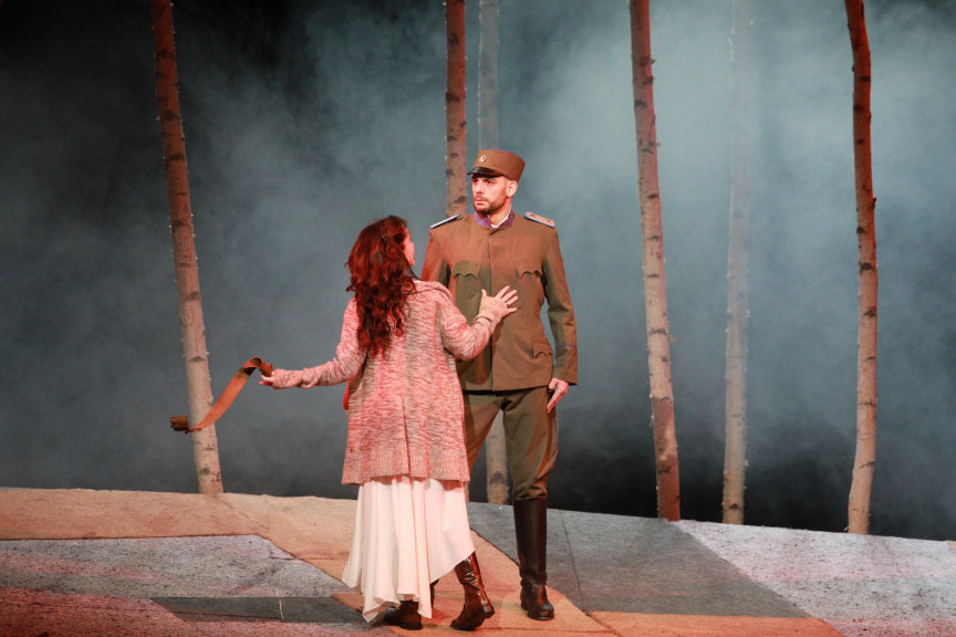 Milan Marić u predstavi "Sveti Georgije ubiva aždahu"