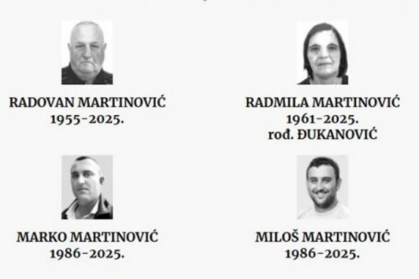 ČITAVA PORODICA NA JEDNOJ UMRLICI! Prijatelji se opraštaju od ubijenih Martinovića na Cetinju: Neka vam bog podari...