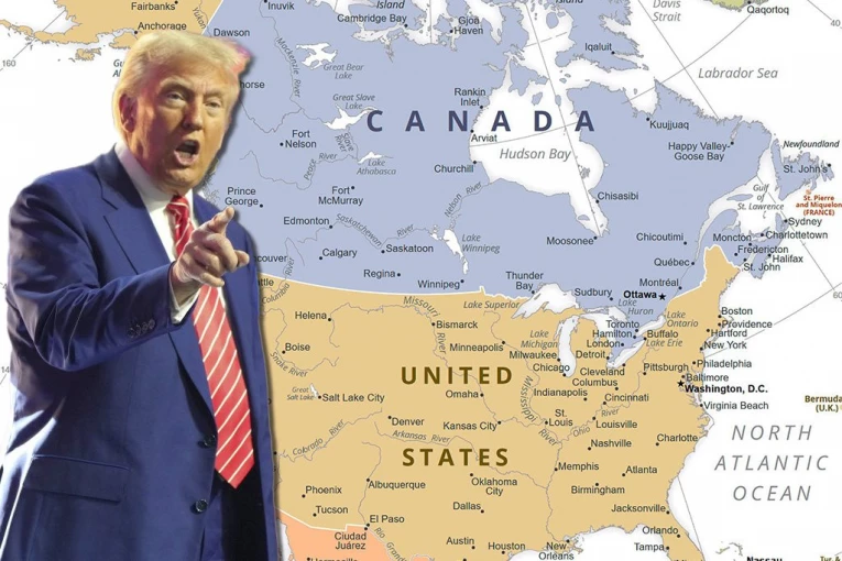TRAMP CRTA NOVU MAPU SVETA! Kanada je deo Amerike: ČITAJTE U SRPSKOM TELEGRAFU!