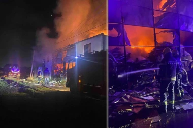 VATROGASCI SE JOŠ UVEK BORE! Detalji požara kod Kragujevca! GORI OVA FABRIKA U ŽIROVNICI! (FOTO)
