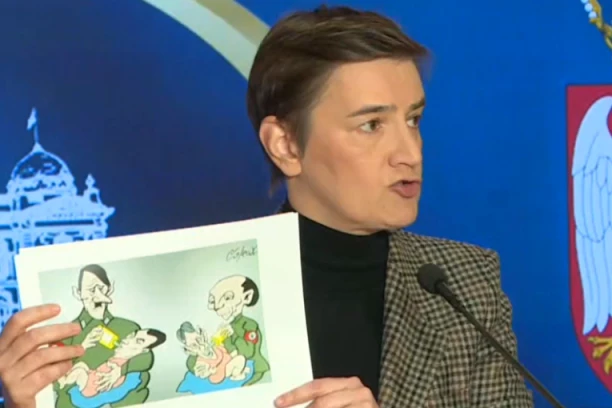 BRNABIĆEVA O SKANDALOZNOJ NASLOVNOJ STRANI DANASA: Vučića prikazuju kao Hitlera! Ako se stidite naslovnih strana, onda nemojte da učestvujete u tome!