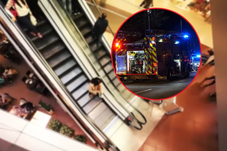 ZAPALILI KANTE I PALETE U "UŠĆU"! Kamere zabeležile trenutak kada je izbio požar u garaži tržnog centra: Traga se za trojicom mladića! (VIDEO)