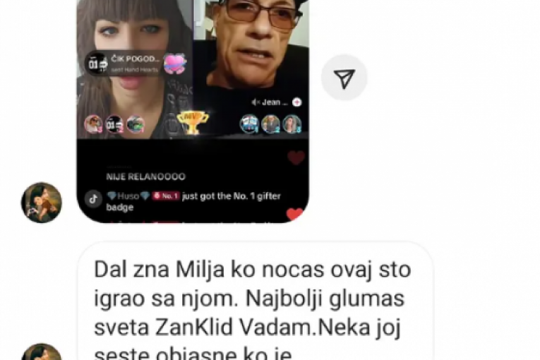 Miljana u lajvu sa slavnim glumcem