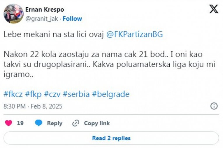 Navijači su na društvenim mrežama izneli svoj stav