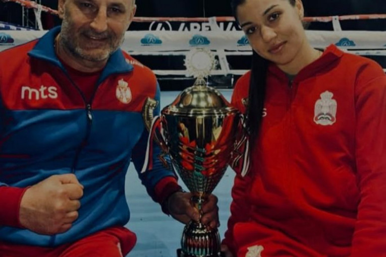 Pobednica 62. "Beogradskog pobednika - memorijala Branko Pleša" Drragana Jovanović i trener Stojan Knežević