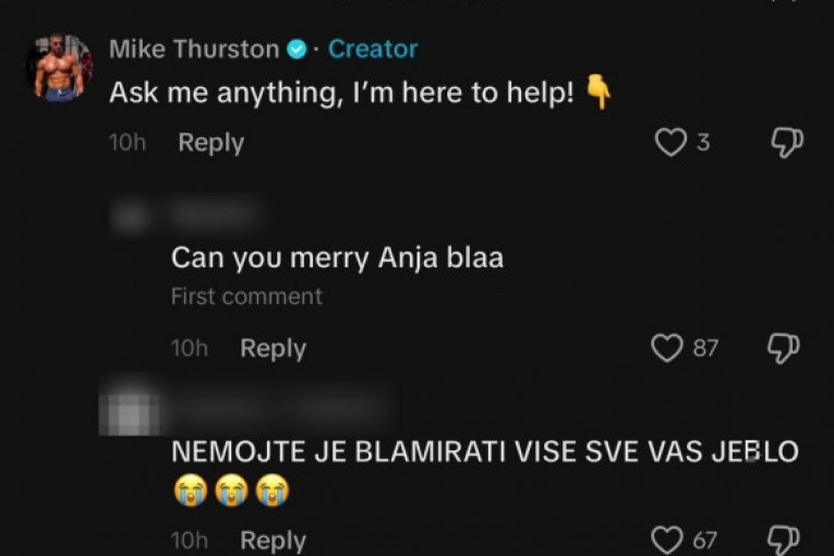 Komentari koje Majk dobija