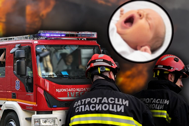 HOROR! BEBA NASTRADALA U POŽARU NA JUGU SRBIJE! Vatrogasci uspeli da spasu majku i troje dece iz kuće! (VIDEO)