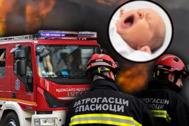 HOROR! BEBA NASTRADALA U POŽARU NA JUGU SRBIJE! Vatrogasci uspeli da spasu majku i troje dece iz kuće! (VIDEO)