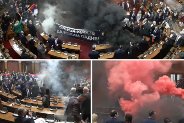 POSLANICA POGOĐENA ŠOK-BOMBOM, I TRUDNA SONJA ILIĆ HITNO ZBRINUTA! Nezapamćene scene u Skupštini Srbije - ovo je veliko zlodelo!