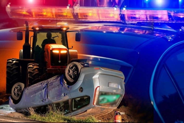 UDES AUTOMOBILA I TRAKTORA KOD ZRENJANINA! Srča svuda po putu!