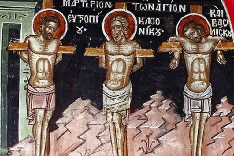 BRAĆA NA KRSTU, TREĆI POD MAČEM: Slavimo Svete mučenike Evtropija, Kleonika i Vasiliska