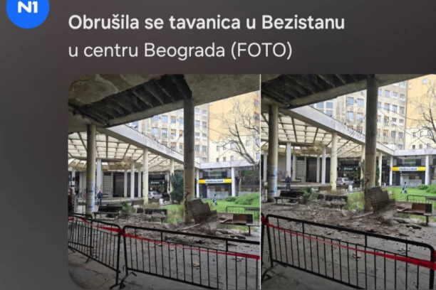 GRAD BEOGRAD PODNOSI KRIVIČNE PRIJAVE ZA LAŽNE VESTI! Deo plafona u Bezistanu nije pao, ovo je dokaz! (VIDEO)