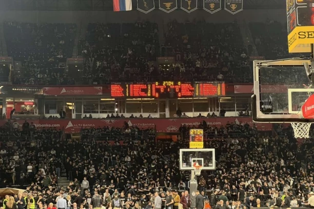 DA LI JE PAO NEGATIVNI REKORD? Evo koliko je navijača Partizana bilo ovog utorka u Beogradskoj areni
