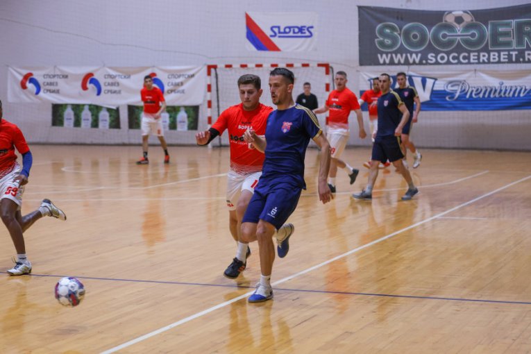Detalj a finalne utakmice GSP Beograd - Časopis Borba Soccer 1:1 (1:1) - 8:7